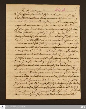 Bericht von Henrich Gutslaff an Heinrich Milde.