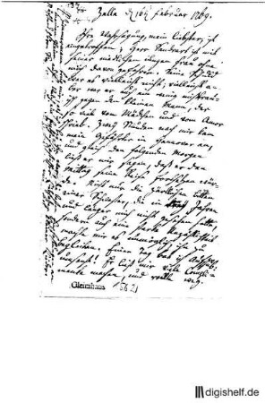 139: Brief von Johann Georg Jacobi an Johann Wilhelm Ludwig Gleim und Madame Hensel
