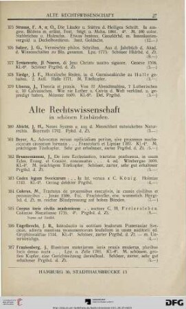Alte Rechtswissenschaften (Nr. 380-406)