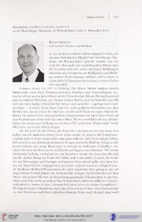 Antrittsrede vom 11. Dezember 2004