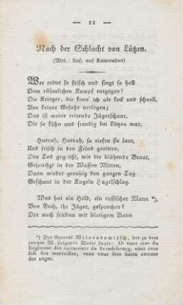 Nach der Schlacht von Lützen