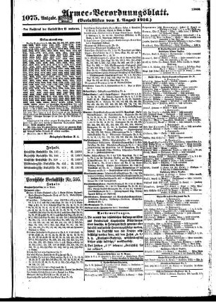 1075.Ausgabe. Dienstag, 1. August 1916