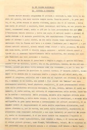 36-38, IL XV SALONE NAZIONALE – DI PITTURA E SCULTURA