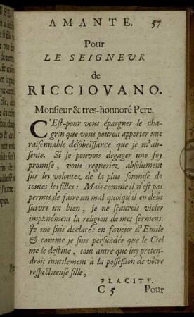 Pour Le Seigneur de Ricciovano.