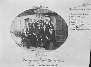 Gesangverein : Gesangverein. Fotografie (um 1870; A. Kotzsch). Privatbesitz