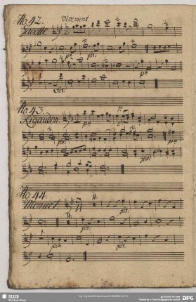 42. Anonymus, Gavottes, A-Dur