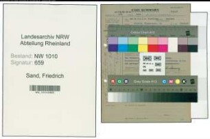 Entnazifizierung Friedrich van de Sand , geb. 17.09.1897 (Telegrafeninspektor)