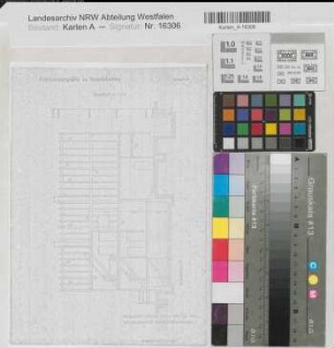Amelsbüren (Münster) Forstwärtergehöft Längsschnitt 1953 1 : 100 29 x 21 Pause Staatshochbauamt I Münster Regierung Münster Nr. 34131