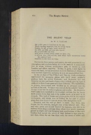 The Silent Veld