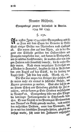 Spangenbergs zweiter Aufenthalt in America von 1744 bis 1749