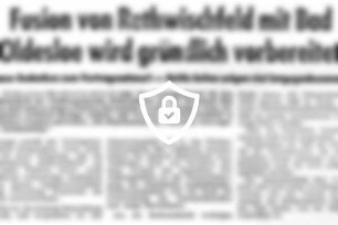 Fusion von Rethwischfeld mit Bad Oldesloe wird gründlich vorbereitet