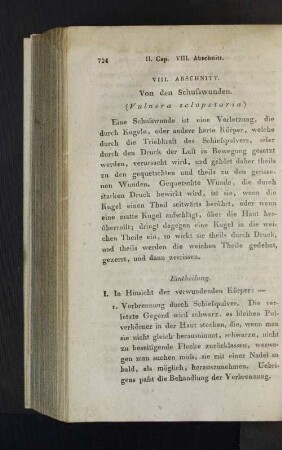 VIII. Abschnitt. Von den Schusswunden.