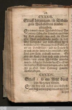CXXXIV. Straff/ so ein Artzt durch sein Artzeney tödtet.