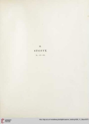 II. Stoffe (Nr. 153-162)