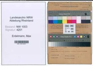 Entnazifizierung Max Erdelmann , geb. 05.02.1890 (Garnmeister)