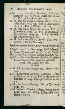 Magisterii Anno 1640 - 1643
