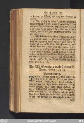 Am XIX Sonntage nach Trinitatis. Evang. Matth. 9, 1 - 8.