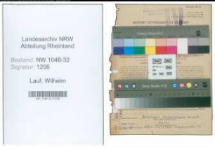 Entnazifizierung Wilhelm Lauf , geb. 12.08.1900 (Beamter)