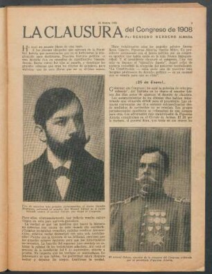 La clausura del Congreso de 1908