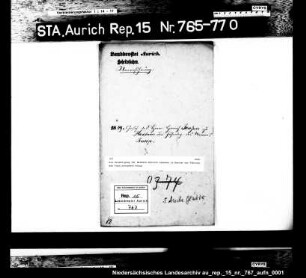 Die Genehmigung für Hermann Hinrich Janssen in Haxtum zur Führung des Familiennamens Knoop