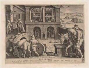 Mola Aquaria (Die Wassermühle), Blatt 10 der Folge "Nova Reperta"