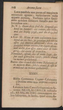 XXXIV. Biblia Germanica Crypto-Caluiana ...