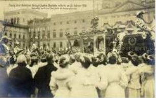Ankunft der Herzogin Sophie Charlotte von Oldenburg in Berlin