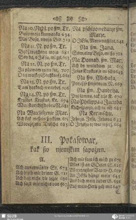 III. Pokasowar, kak ßo njemskim sapożnu
