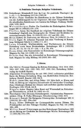 7. Klerus