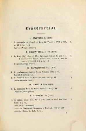 Prodrome de la flore algologique des Indes Néerlandaises (Indes Néerlandaises et parties des territoires de Borneo et de la Papuasie non Hollandaises) Publié par le Jardin botanique de Buitenzorg, [Hauptbd.]