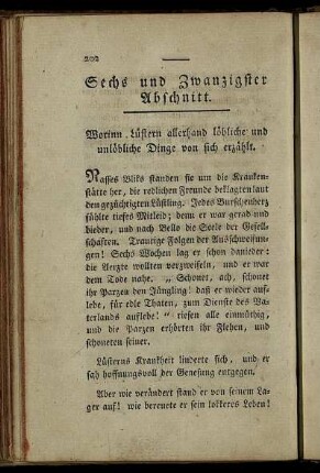 Sechs und zwanzigster Abschnitt. - Ein und Dreißigster Abschnitt. Der Autor krönt Schellers und Belos Wünsche, ...