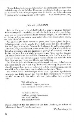 Judo am Johanneum