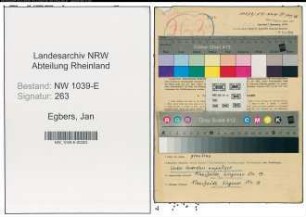 Entnazifizierung Jan Egbers , geb. 14.12.1912 ()
