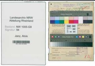 Entnazifizierung Alois Janz , geb. 23.09.1901 (Kaufmann)