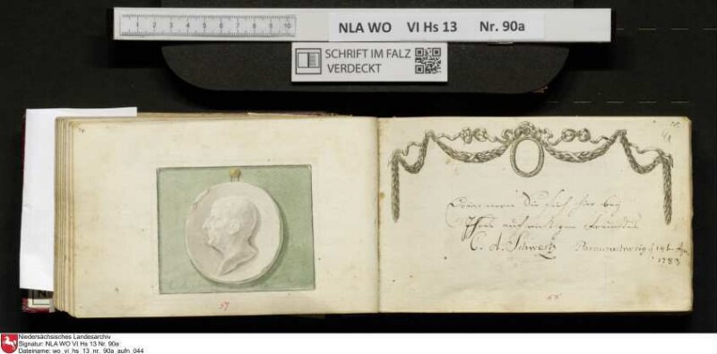 Stammbuch des Ernst Philipp Ludwig Zellmann (1763-1795) aus
                           Braunschweig