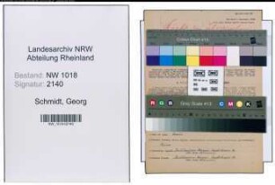 Entnazifizierung Georg Schmidt , geb. 22.04.1889 (Manipulant)