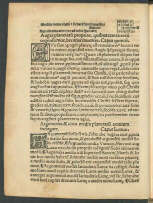 Auges planetarum proprias, quibus centra eorum cognoscimus, breviter invenire. Caput quintum.
