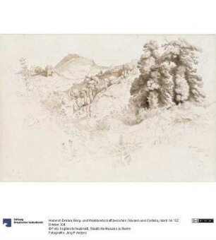 Berg- und Waldlandschaft zwischen Olevano und Civitella