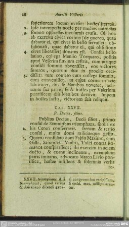 Cap. XXVII. P. Decius, filius