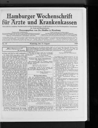 Verband der Ärzte Deutschlands, Gau Hamburg.