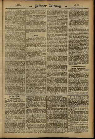 Zweite Ausgabe vom Donnerstag, den 19. Dezember 1912.