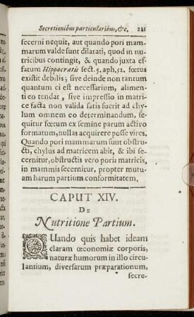 Caput XIV. De Nutritione Partium.