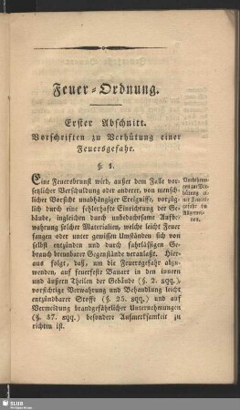 Feuer-Ordnung