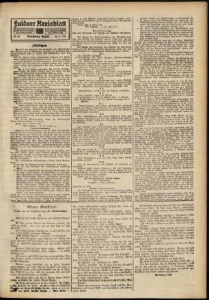 Zweite Ausgabe vom Mittwoch, den 18. April 1917.