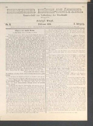 No. 6. Februar 1881