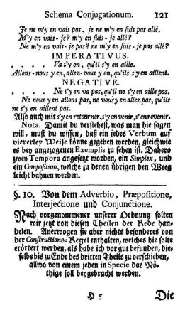 §. 10. Von dem Adverbio, Præpositione, Interjectione und Conjunctione.