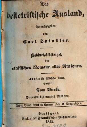 Unsere Tischgenossenschaft, 3,7/9. Tom Burke