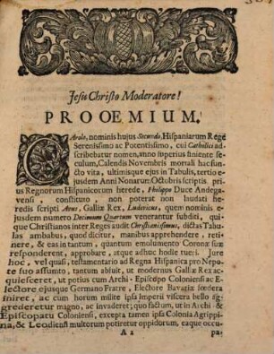 Dissertationem Juridicam De Successione Hispanica : Magnifici Jctorum Ordinis Permissu