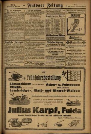 Dritte Ausgabe vom Donnerstag, den 17. April 1924.