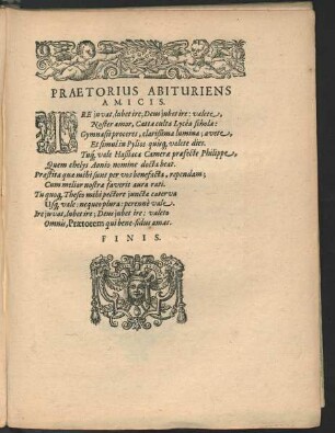 Praetorius Abituriens Amicis.